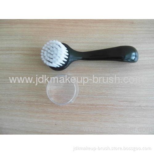 Nylon Hair Plastic Face Cleaning Brush With Black Handle 